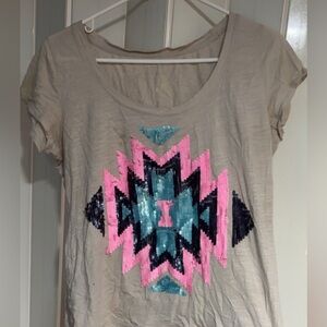 Express Beige Casual Tee